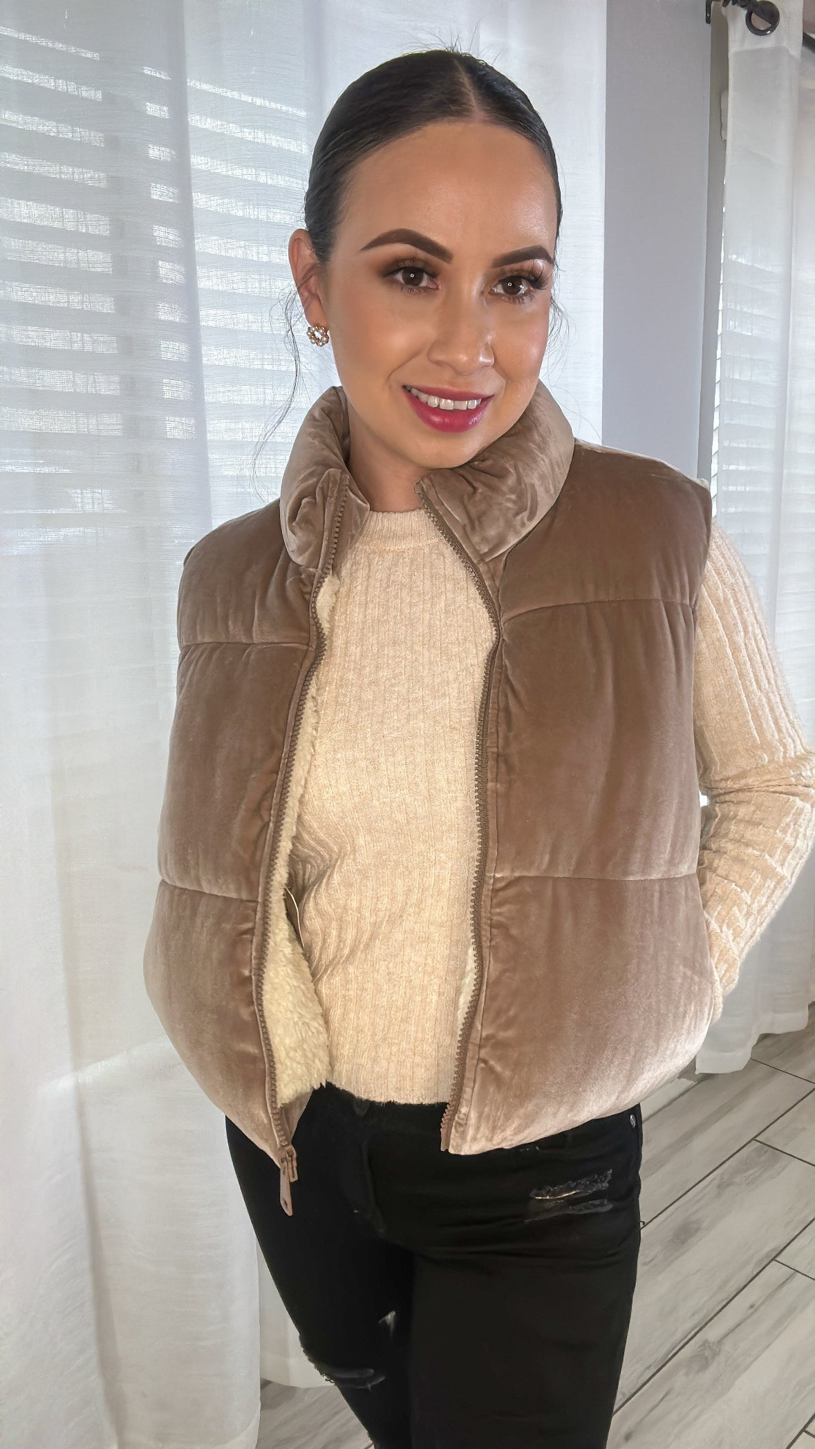 Valerie Velvet Puffer Vest