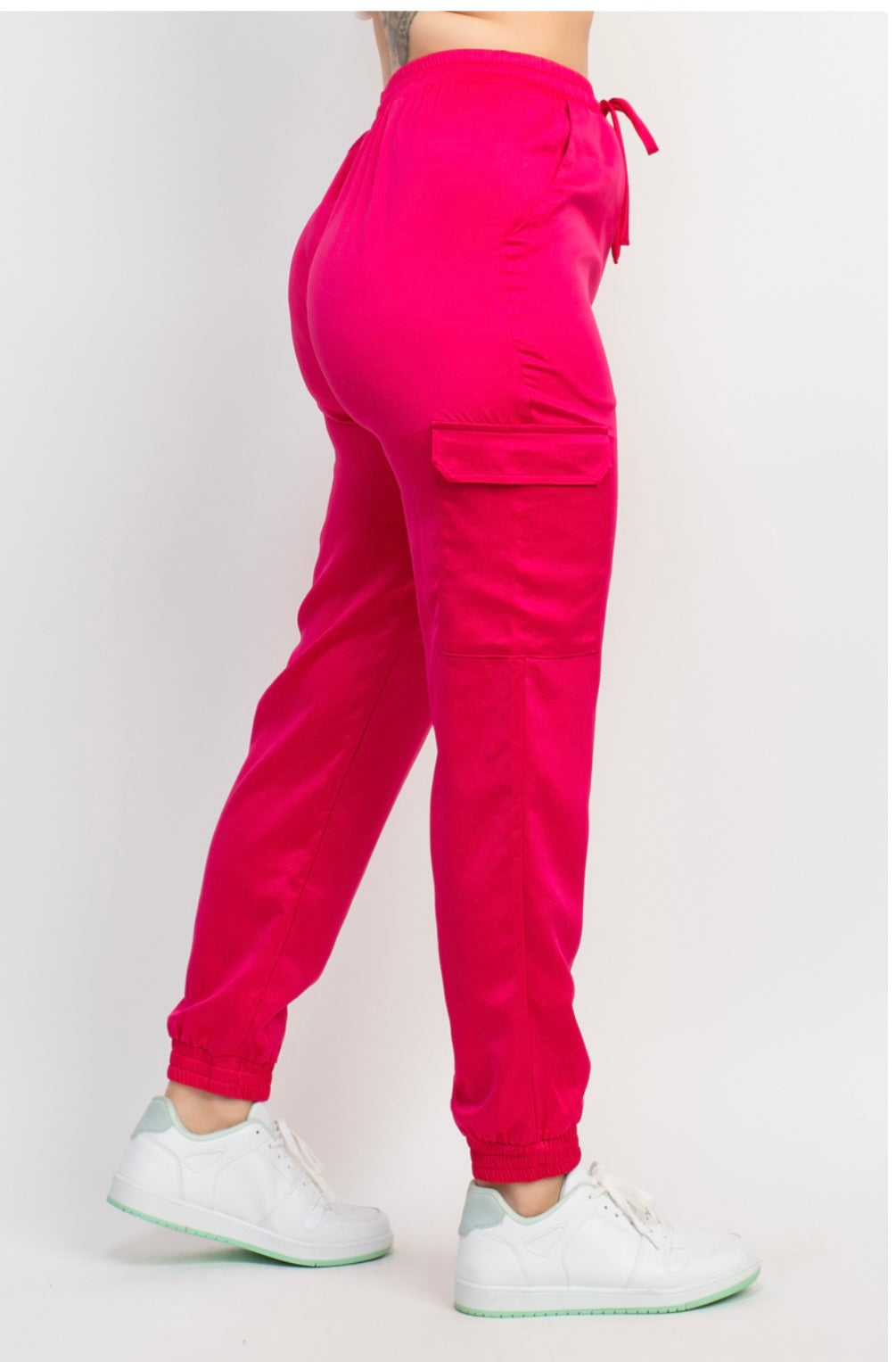 Talia Satin Cargo Pants