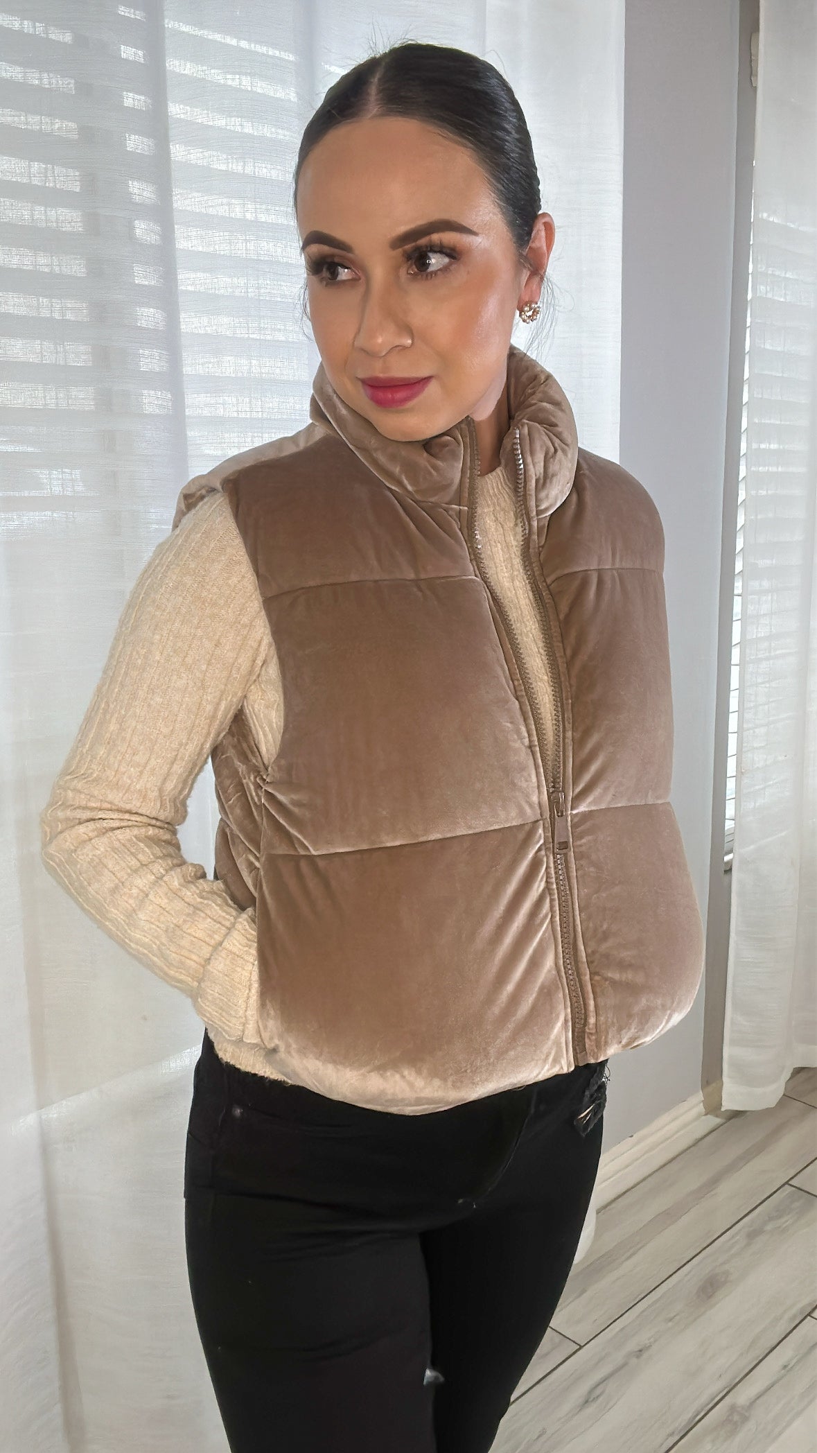 Valerie Velvet Puffer Vest