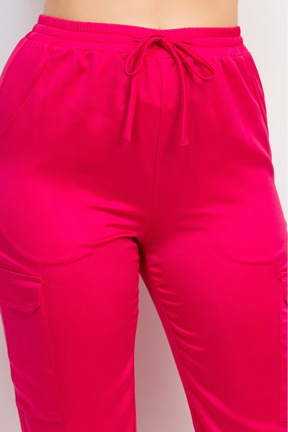 Talia Satin Cargo Pants