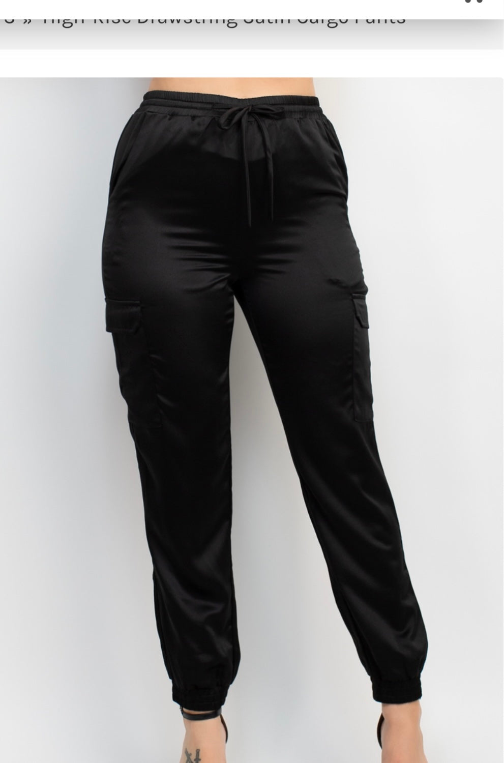 Talia Satin Cargo Pants