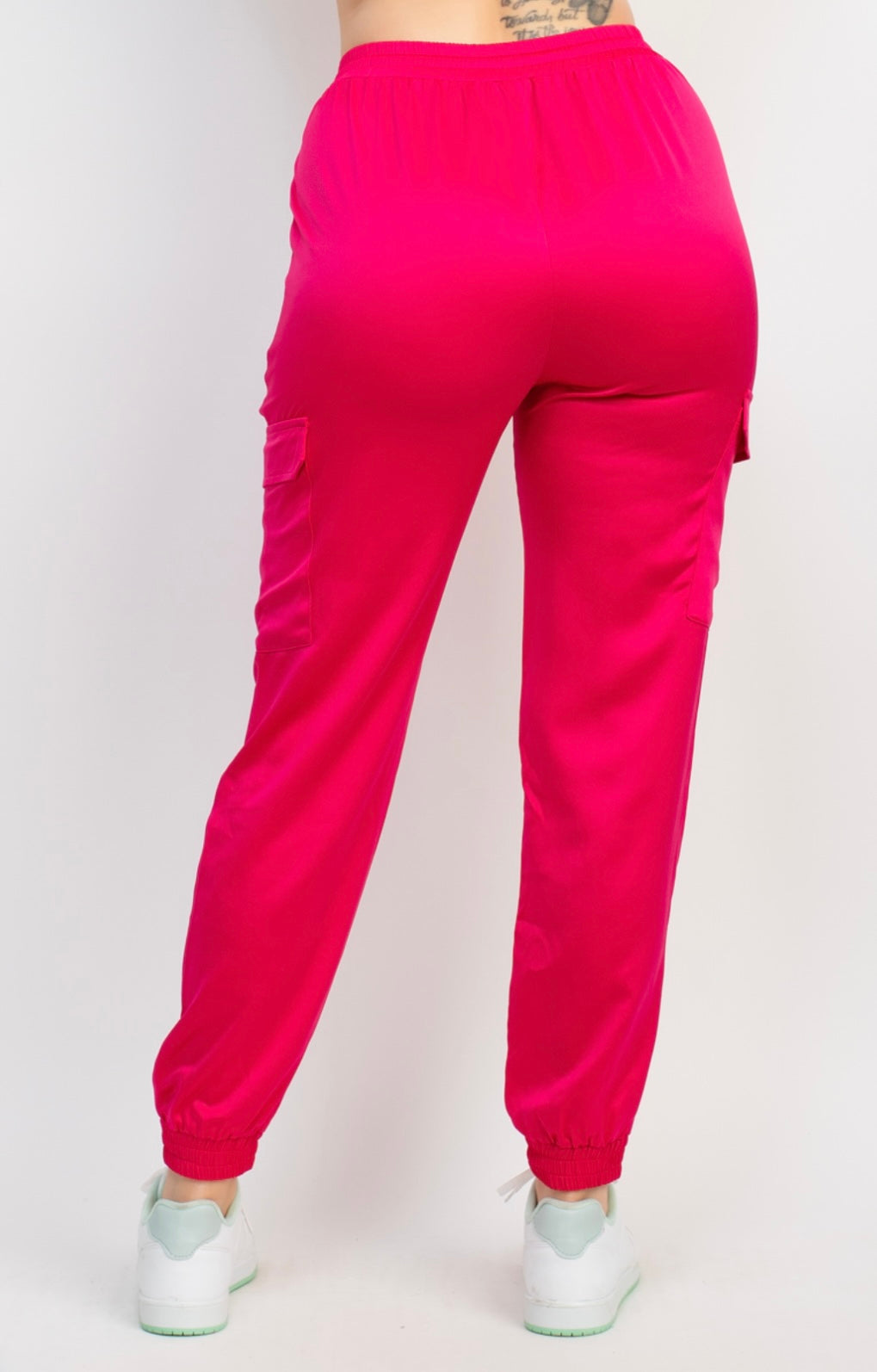 Talia Satin Cargo Pants