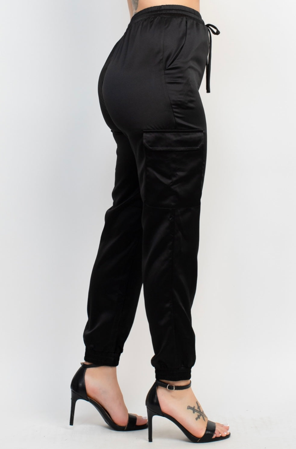 Talia Satin Cargo Pants
