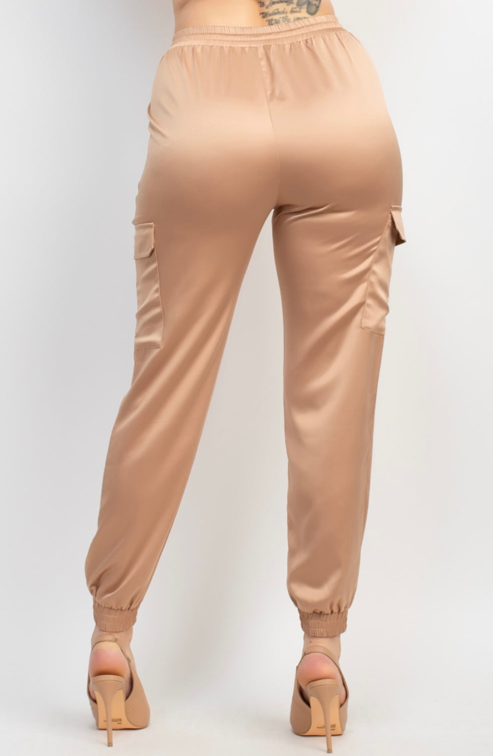 Talia Satin Cargo Pants